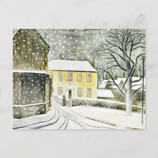 Eric Ravilious - Hallstead Road in Snow,  Postcard (Front)