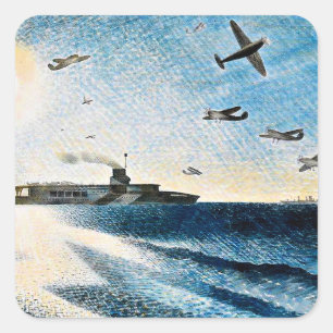 Eric Ravilious - HMS Glorious in the Arctic Square Sticker