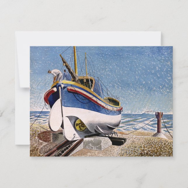 Eric Ravilious - Lifeboat at Adelburgh Card (Front)