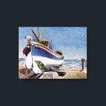 Eric Ravilious - Lifeboat at Adelburgh, fine art Canvas Print<br><div class="desc">Eric Ravilious artwork,  Lifeboat at Adelburgh,  1938.</div>