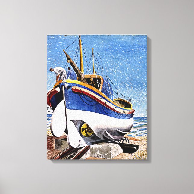 Eric Ravilious - Lifeboat at Aldeburgh, Canvas Print (Front)