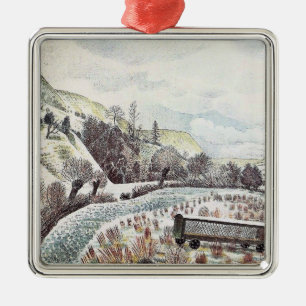 Eric Ravilious - New Year's Snow, Metal Tree Decoration