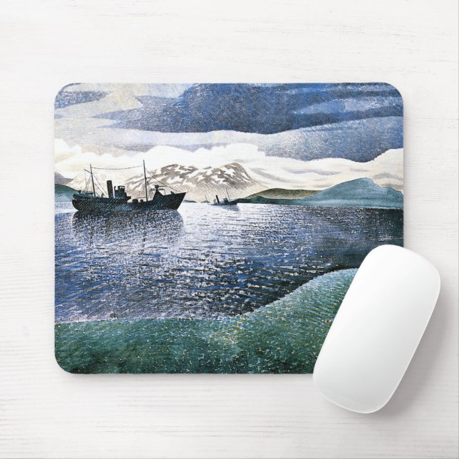 Eric Ravilious - Norway, magic realism art Mouse Pad (With Mouse)