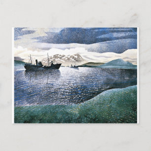 Eric Ravilious - Norway, magic realism art Postcard