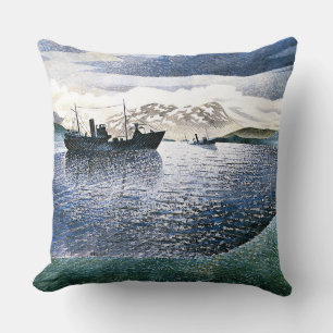 Eric Ravilious - Norway, magic realism, Cushion