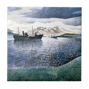Eric Ravilious - Norway, magic realism Tile