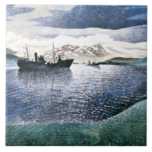 Eric Ravilious - Norway, magic realism, Tile
