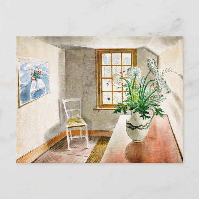 Eric Ravilious painting, Ironbridge Interior Holiday Postcard (Front)