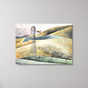 Eric Ravilious painting, Windmill Canvas Print