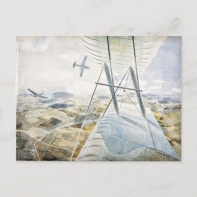 Eric Ravilious - RAF Hurricanes in Flight, Postcard (Front)