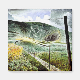 Eric Ravilious - The Wilmington Giant, fine art Magnet