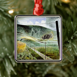 Eric Ravilious - The Wilmington Giant,  Metal Tree Decoration