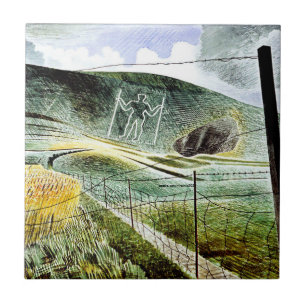 Eric Ravilious - The Wilmington Giant,  Tile