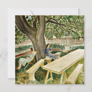 Eric Ravilious - Two Women in a Garden, fine art Card