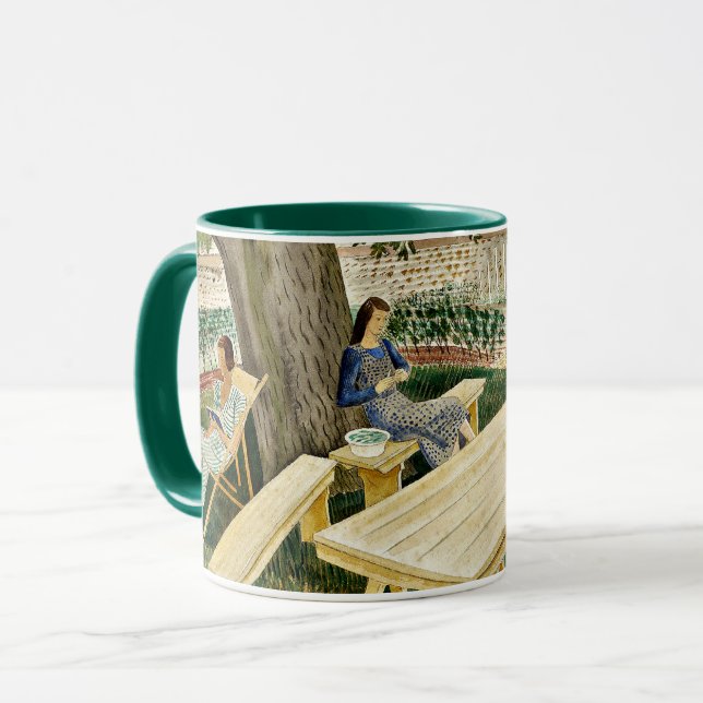 Eric Ravilious - Two Women in a Garden, Mug (Front Left)