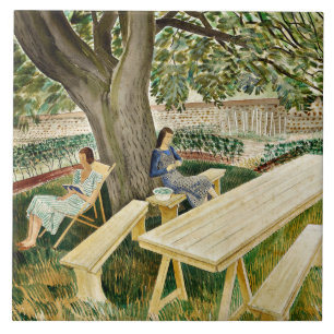 Eric Ravilious, Two Women in a Garden, Tile