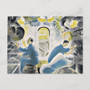 Eric Ravilious, Working Controls While Submerged Postcard