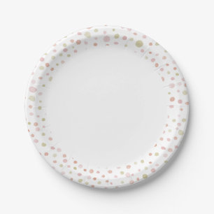 Erica Confetti Watercolor Dots Paper Plate