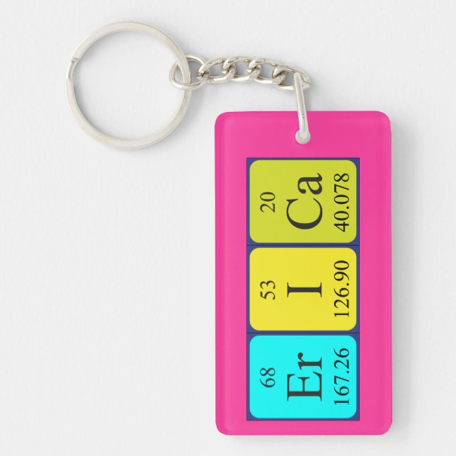 Erica periodic table name keyring (Front)