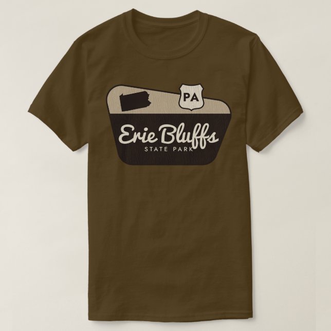 Erie Bluffs State Park Pennsylvania Welcome Sign T-Shirt (Design Front)
