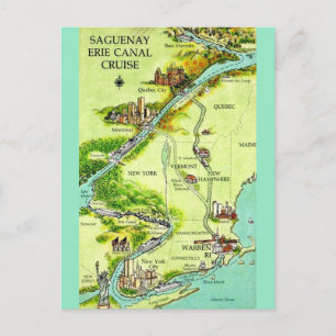 Erie Canal Cruise Vintage Postcard