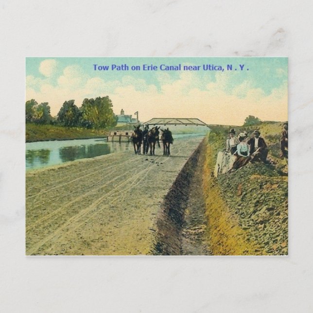 Erie Canal Tow Path Postcard (Front)