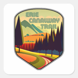 Erie Canalway Trail Colours Square Sticker