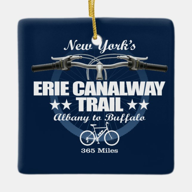 Erie Canalway Trail (H2) Ceramic Ornament (Front)