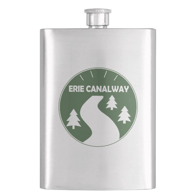 Erie Canalway Trail Hip Flask (Front)