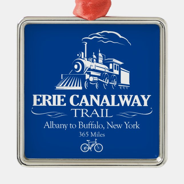 Erie Canalway Trail (RT) Metal Tree Decoration (Front)