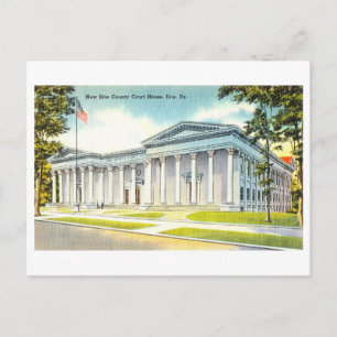 Erie County Court House in Pennsylvania Vintage Postcard