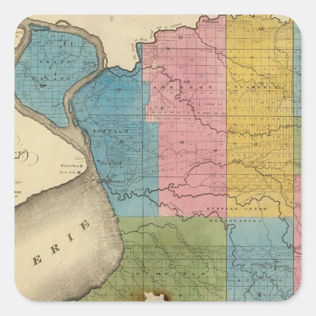Erie County Square Sticker (Front)
