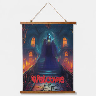 Erie Halloween Dracula Welcome To The Lair Hanging Tapestry