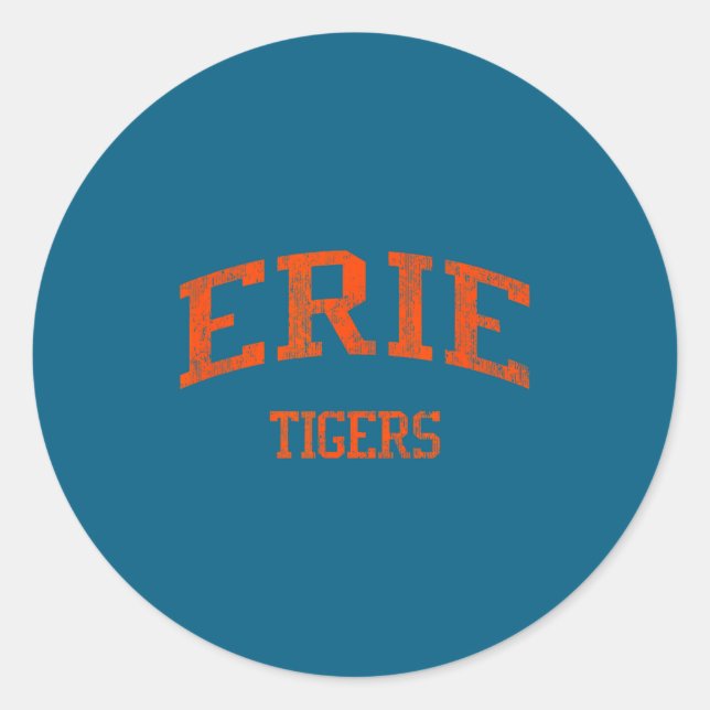 Erie High School Hs Co Classic Round Sticker (Front)