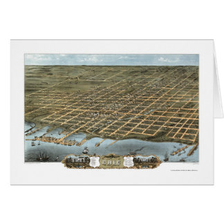 Erie, PA Panoramic Map - 1870