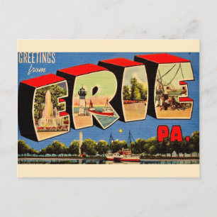 Erie Pennsylvania Greeting Postcard