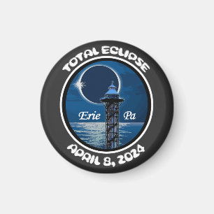 Erie Pennsylvania Total Solar Eclipse April 2024 Magnet