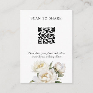 Erika Scan to Share Wedding Photos and Videos QR Enclosure Card