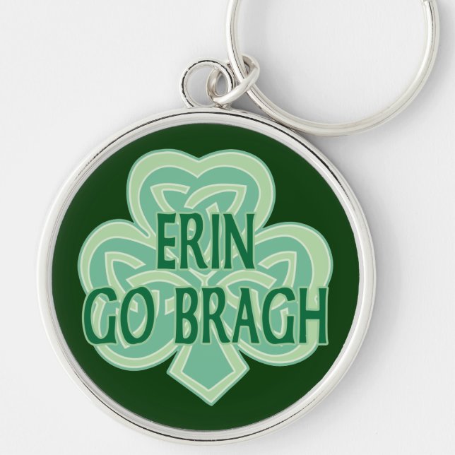 Erin Go Bragh Celtic Knot Key Ring (Front)