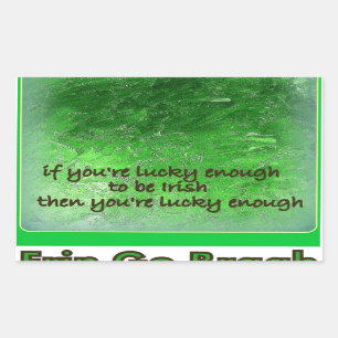 "Erin Go Bragh." (Ireland Forever) Rectangular Sticker