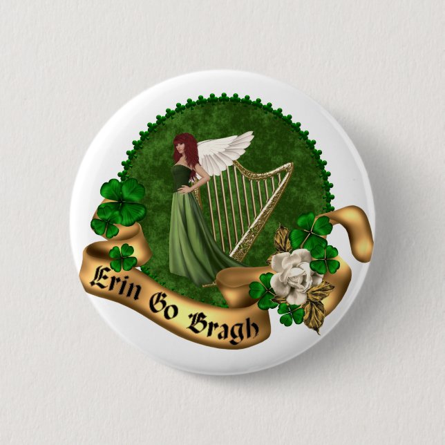 Erin Go Bragh Irish 6 Cm Round Badge (Front)