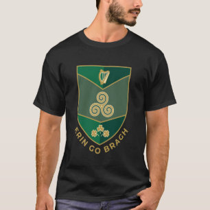 Erin Go Bragh Irish Pride Shield Crest Harp Triske T-Shirt