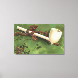 Erin Go Bragh, Ivory Pipe Canvas Print