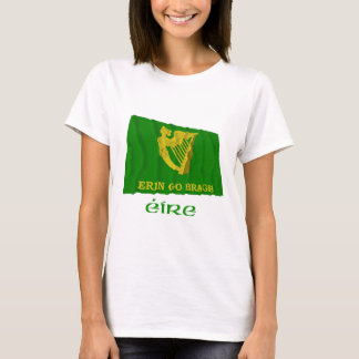 Erin Go Bragh Waving Flag with Name T-Shirt
