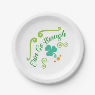 Erin Go Braugh Paper Plate