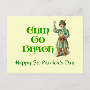 Erin Go Braugh Vintage Irish Artwork Custom Card