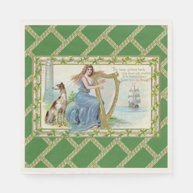 Erin Mavourneen Irish Paper Napkin (Front)