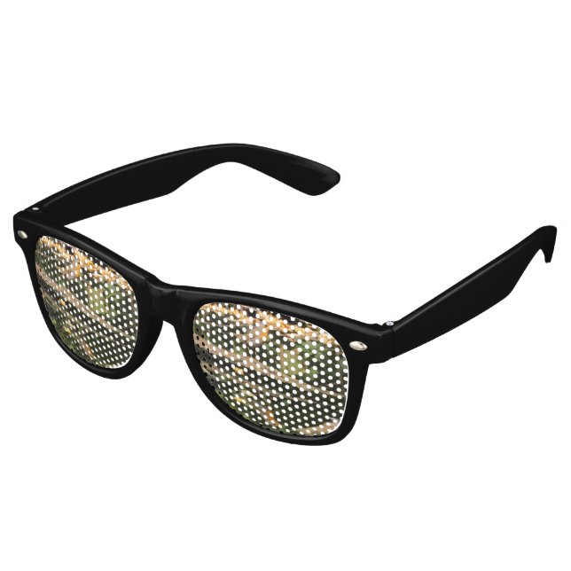 Erithacus rubecula retro sunglasses (Angled)