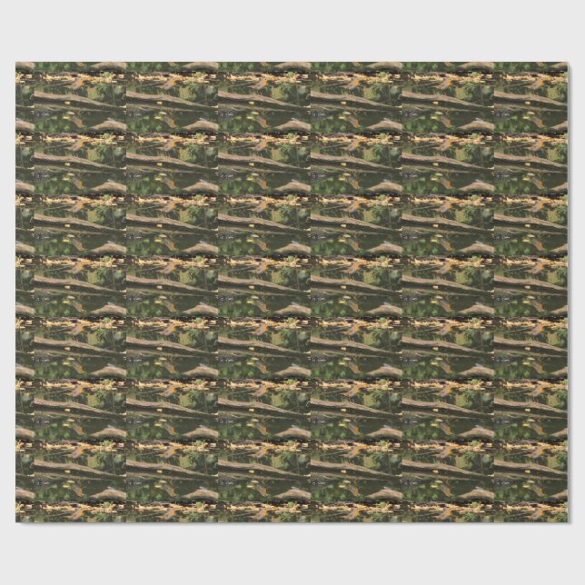 Erithacus rubecula wrapping paper (Flat)