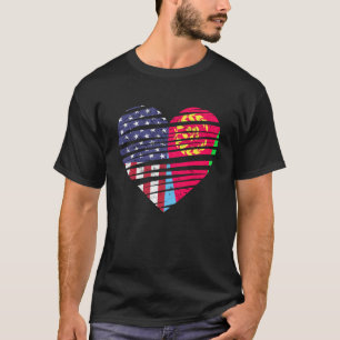 Eritrea American Grown Heart USA Patriot Heritage  T-Shirt
